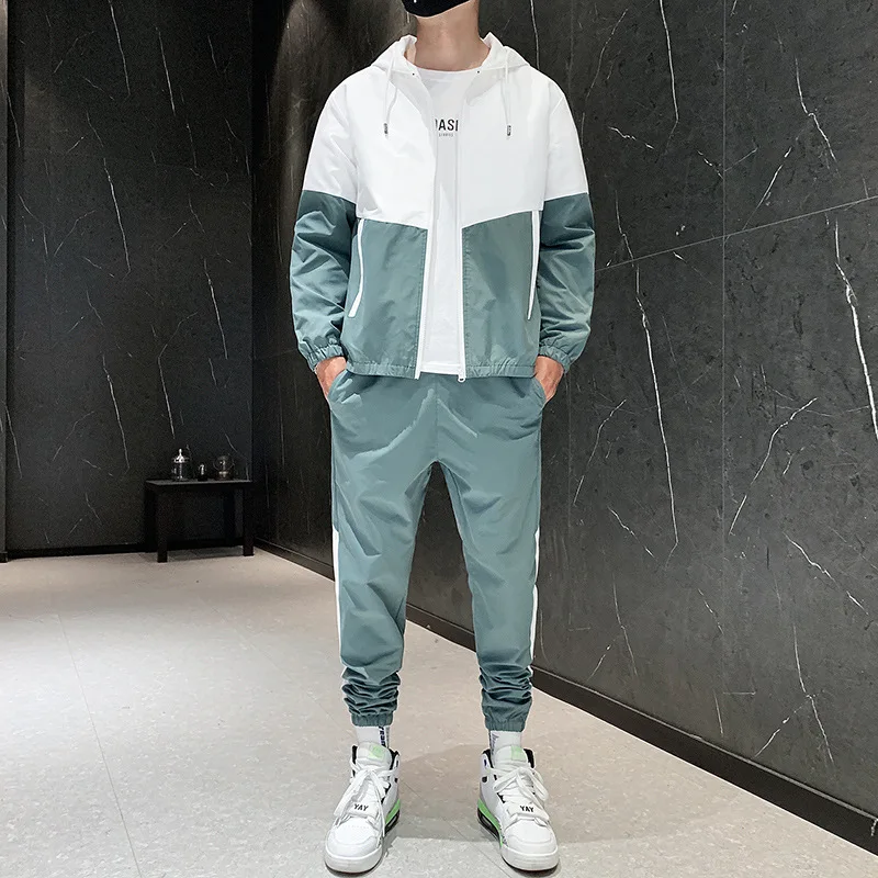 Men's Spring Autumn Casual Tracksuit Male Jogging Hooded Sportswear Jackets+Pants Patchwork Two Piece Sports Sets Hip Hop Suit
Men's Spring Autumn Casual Tracksuit Male Jogging Hooded Sportswear Jackets+Pants Patchwork Two Piece Sports Sets Hip Hop Suit
