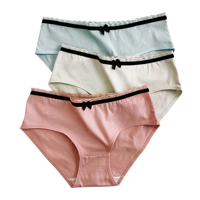 Sexy Breathable Women's Briefs Bow Lace Mid Waist Comfortable Elastic Panties Solid Color Hip Lift Simple Female Underpants G71
Sexy Breathable Women's Briefs Bow Lace Mid Waist Comfortable Elastic Panties Solid Color Hip Lift Simple Female Underpants G71