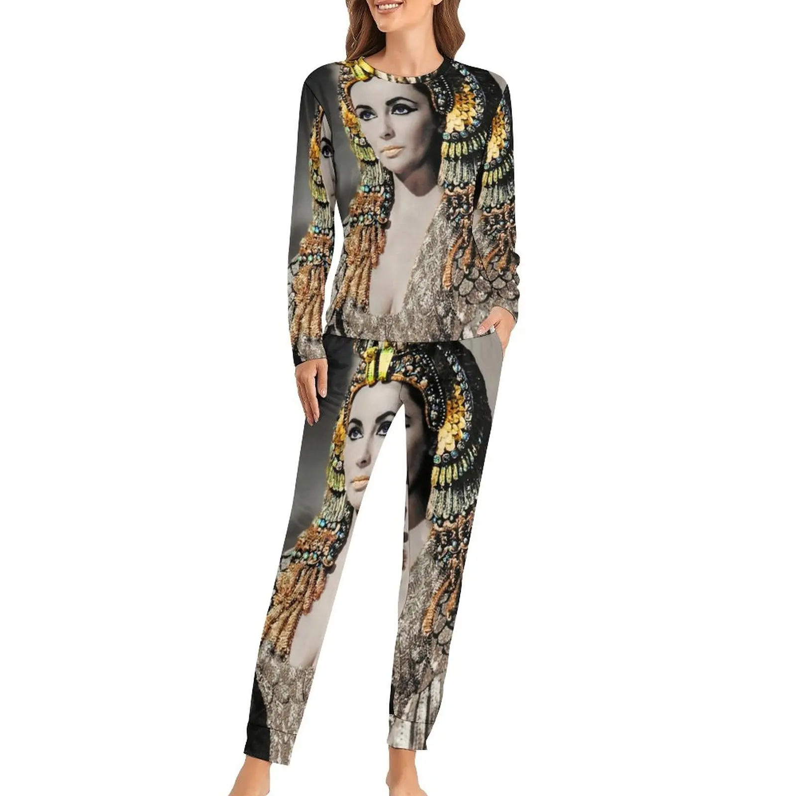 Пижама египетская королева, женская теплая одежда для сна Елизавета Тейлор, повседневный комплект из 2 предметов, домашние пижамные комплек...
Пижама египетская королева, женская теплая одежда для сна Елизавета Тейлор, повседневный комплект из 2 предметов, домашние пижамные комплек...