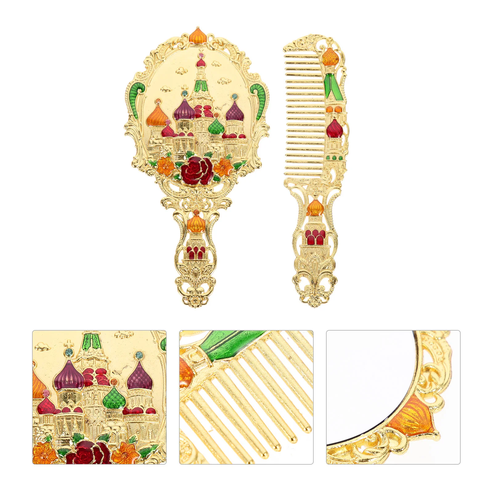 Mirror Comb Hand Makeup Vintage Shower Foglessset Vanity Brush Handheld Travel Retro Held Hair Decorativemetal Mirrorswith Kit
Mirror Comb Hand Makeup Vintage Shower Foglessset Vanity Brush Handheld Travel Retro Held Hair Decorativemetal Mirrorswith Kit