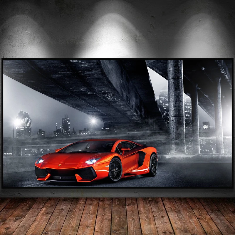 Orange Lamborghini Aventador Cars City Night Lights Bridge Views Canvas Painting Wall Art Prints Picture for Modern Home Decor
Orange Lamborghini Aventador Cars City Night Lights Bridge Views Canvas Painting Wall Art Prints Picture for Modern Home Decor
