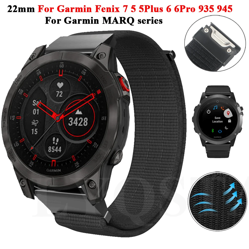 New Nylon Smart Watch Straps Quick Easyfit Bracelet Belt 22MM For Garmin Fenix 7 6 Pro 5 Plus EPIX 935 Smartwatch Band Wristband
New Nylon Smart Watch Straps Quick Easyfit Bracelet Belt 22MM For Garmin Fenix 7 6 Pro 5 Plus EPIX 935 Smartwatch Band Wristband