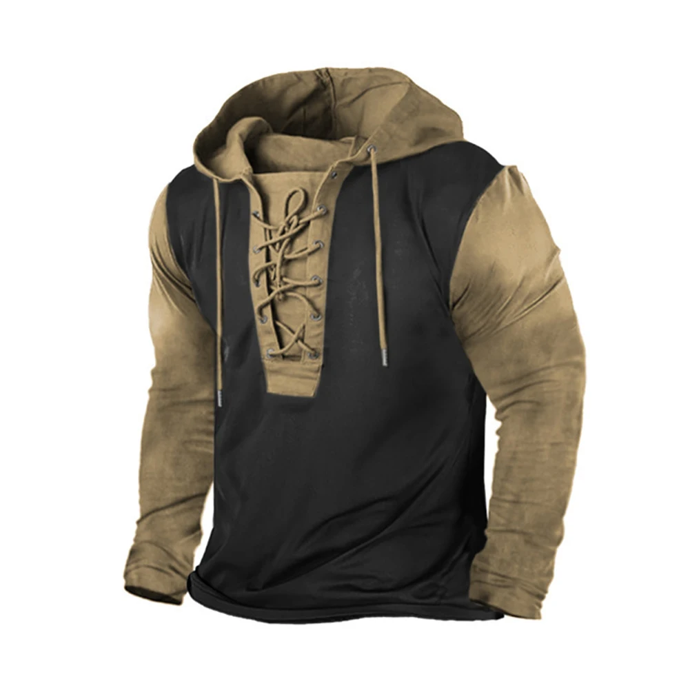 Mens Retro Lace Up Hoodie Sweatshirt Outdoor Autumn Long Sleeves Hooded Tops Army Fans Military Training Tactical Pullover A50
Mens Retro Lace Up Hoodie Sweatshirt Outdoor Autumn Long Sleeves Hooded Tops Army Fans Military Training Tactical Pullover A50