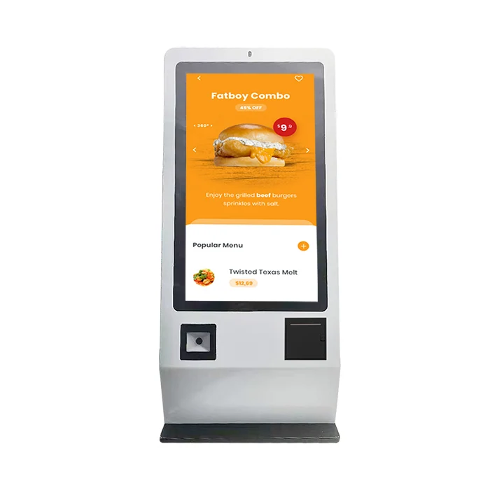 Wifi touch screen payment kiosk sensor ordering display with scanner printer for restaurant with desktop stand
Wifi touch screen payment kiosk sensor ordering display with scanner printer for restaurant with desktop stand