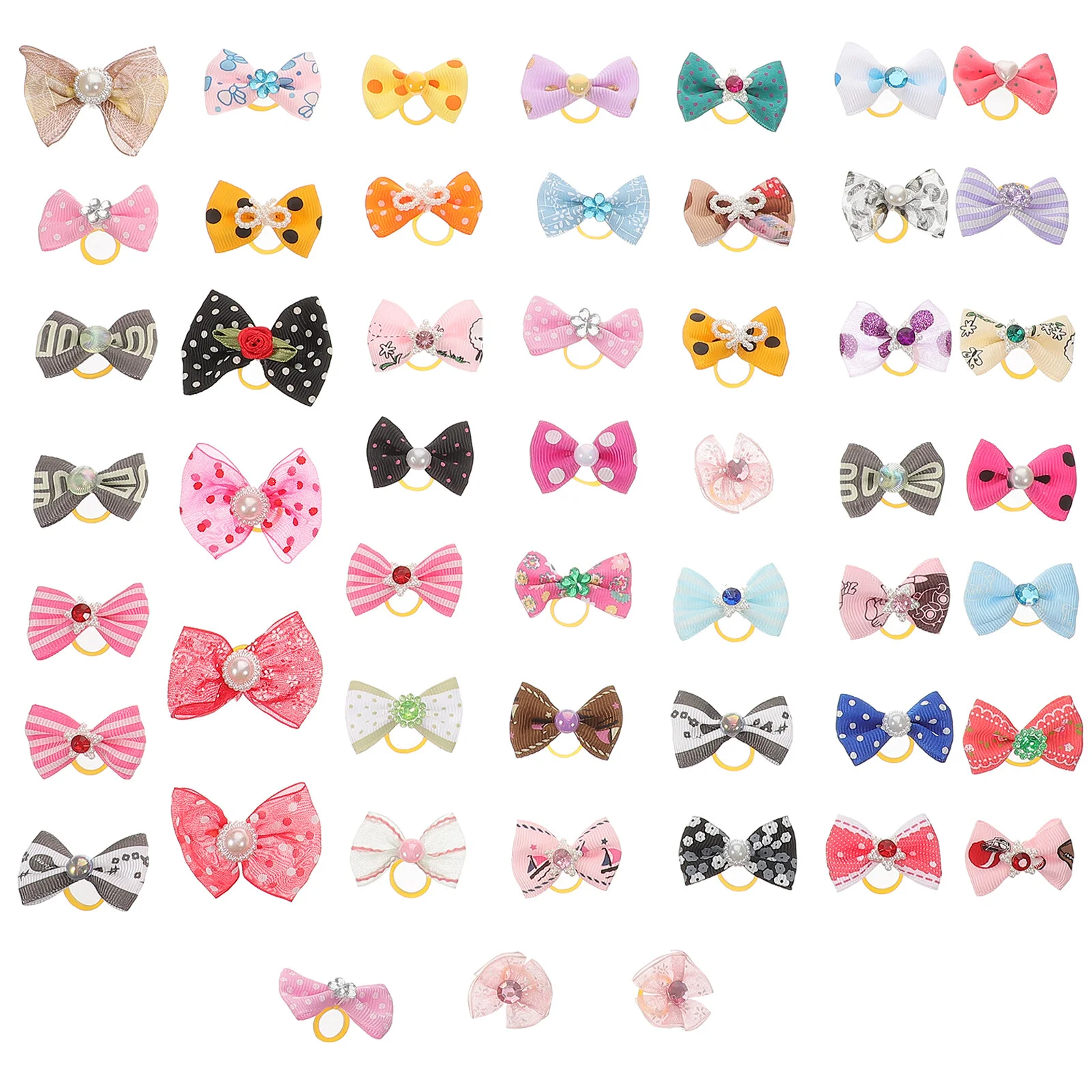 POPETPOP Rubber Bands Bows Puppy Hair Bows with Rubber Bands Bowknot Headwear for Cat 50Pcs ( Mixed Color )
POPETPOP Rubber Bands Bows Puppy Hair Bows with Rubber Bands Bowknot Headwear for Cat 50Pcs ( Mixed Color )