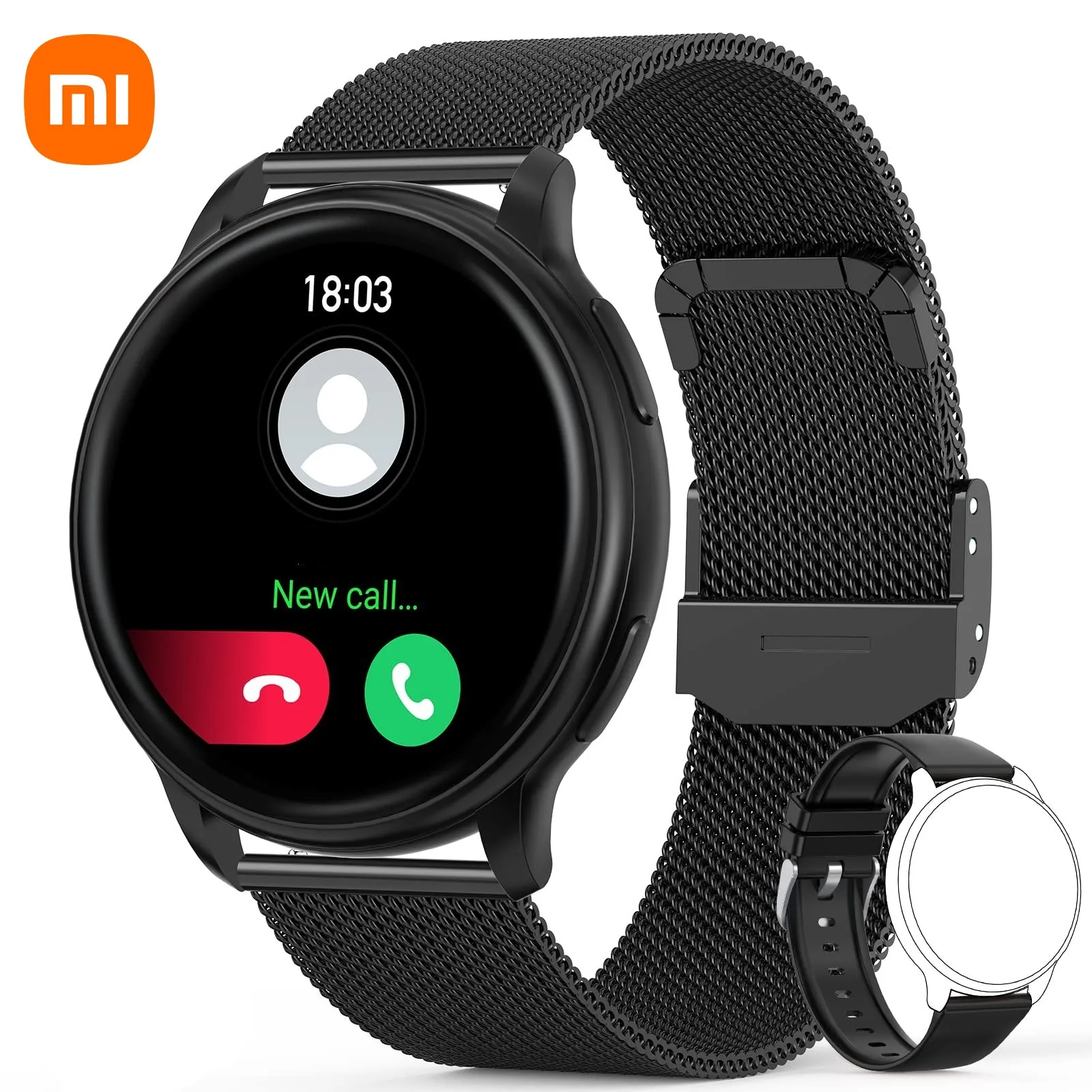 Xiaomi Smart Watch Bluetooth Call Waterproof Smartwatch Fitness Tracker Blood Pressure Heart Rate Monitor Sleep Quality Analysis
Xiaomi Smart Watch Bluetooth Call Waterproof Smartwatch Fitness Tracker Blood Pressure Heart Rate Monitor Sleep Quality Analysis