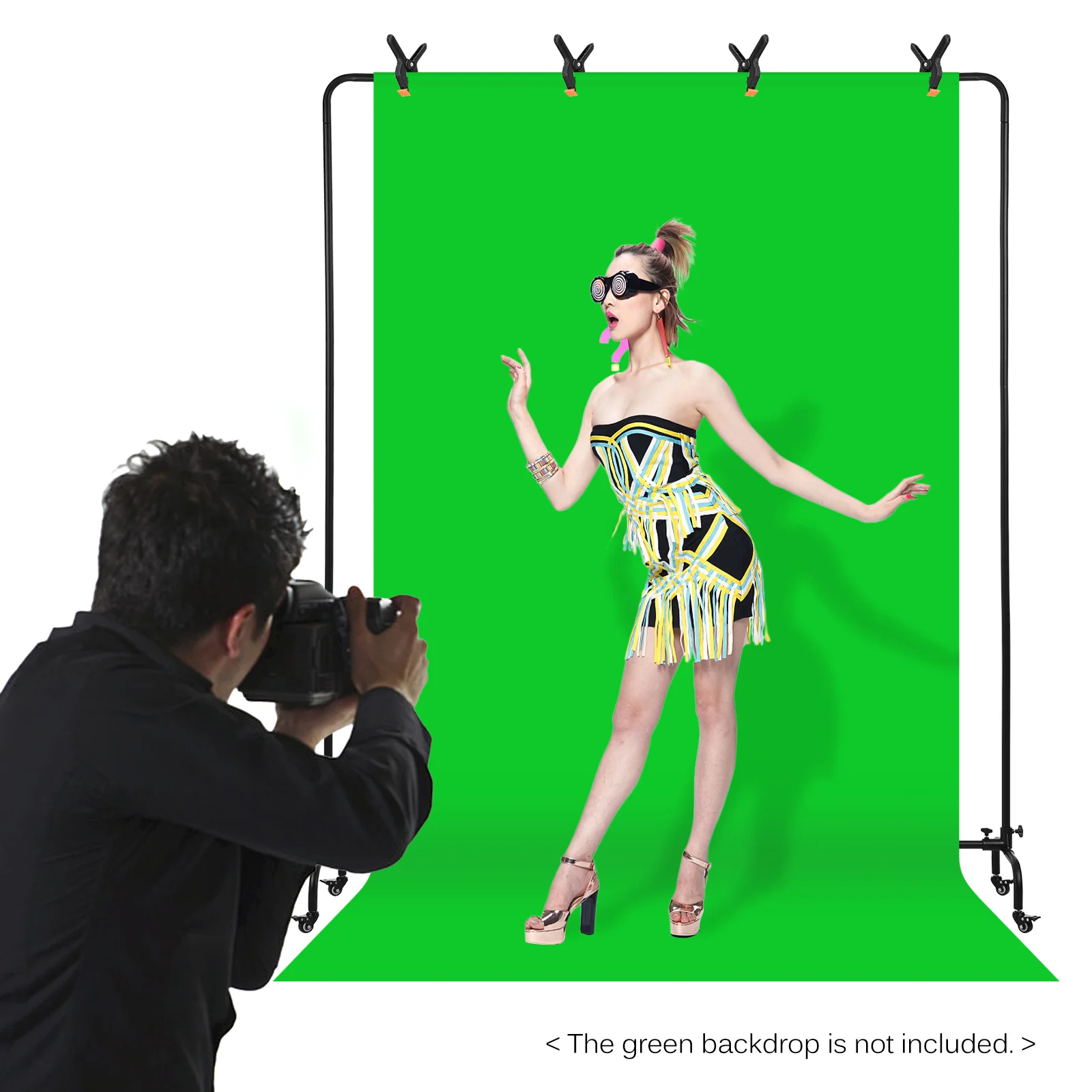 1.8*2M/2.6*2M Backdrop Stand Bracket Aluminum Alloy with 2 * 3 Meters Green Backdrop Pulleys Carrying Bag 4pcs Backdrop Clamps
1.8*2M/2.6*2M Backdrop Stand Bracket Aluminum Alloy with 2 * 3 Meters Green Backdrop Pulleys Carrying Bag 4pcs Backdrop Clamps