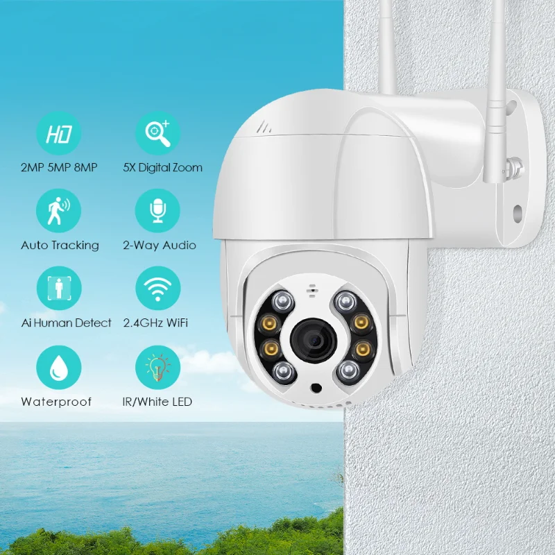 8MP 4K 8x Hybrid Zoom 2.8+12mm Dual Lens PTZ IP Camera WiFi Human Detection 4MP Audio Security Video Surveillance Camera
8MP 4K 8x Hybrid Zoom 2.8+12mm Dual Lens PTZ IP Camera WiFi Human Detection 4MP Audio Security Video Surveillance Camera