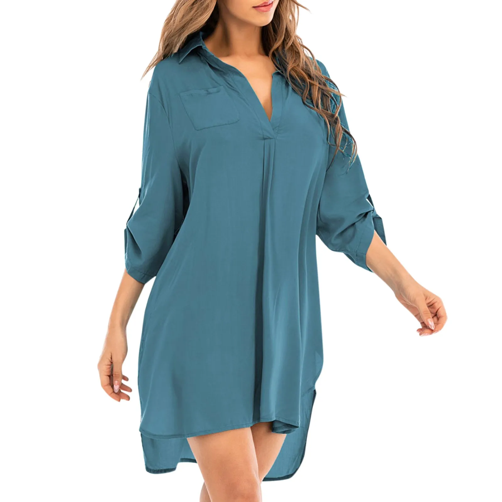 Women's Blouse Swimsuit Cover Up Shirts Bikini Beachwear V Neck Bathing Suit Female Beachwaer Sun Shirts Cover-Ups Dress Summer
Women's Blouse Swimsuit Cover Up Shirts Bikini Beachwear V Neck Bathing Suit Female Beachwaer Sun Shirts Cover-Ups Dress Summer