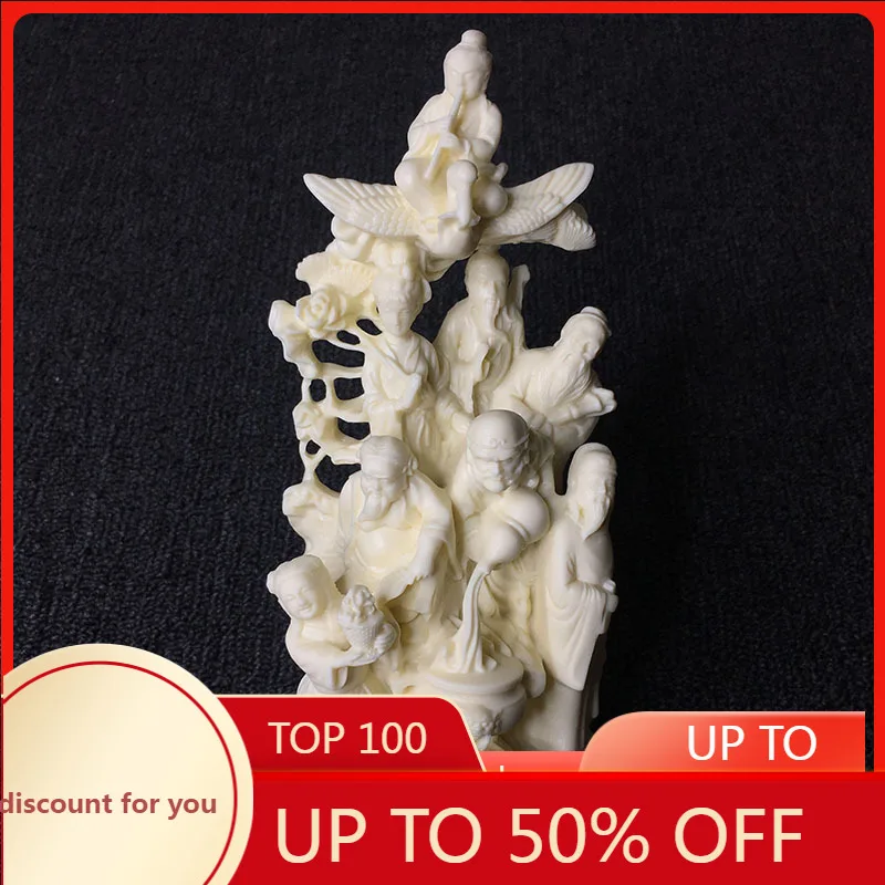 Ivory Nut Carved Eight Immortals Crossing the Sea Decoration 19*8.5*6.5cm Home Office Crafts Gift Box home decor
Ivory Nut Carved Eight Immortals Crossing the Sea Decoration 19*8.5*6.5cm Home Office Crafts Gift Box home decor
