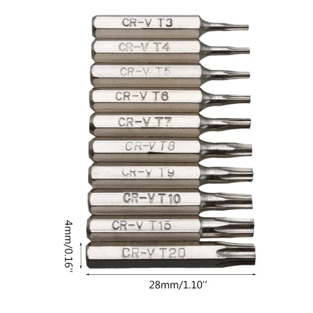 Torx Screwdriver Bits 20pcs 4mm Shank Mobile Repair Tools Plum Blossoms Repairing Head Power Tools T3 T4 T5 T6 T7
Torx Screwdriver Bits 20pcs 4mm Shank Mobile Repair Tools Plum Blossoms Repairing Head Power Tools T3 T4 T5 T6 T7