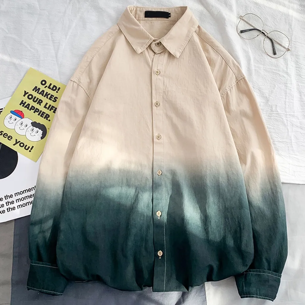 Men Casual Shirt 2021 Fashion Gradual Colorful Tops Fashion Lapel Long Sleeve Brand Shirts Streetwear Button Camisa Masculina
Men Casual Shirt 2021 Fashion Gradual Colorful Tops Fashion Lapel Long Sleeve Brand Shirts Streetwear Button Camisa Masculina