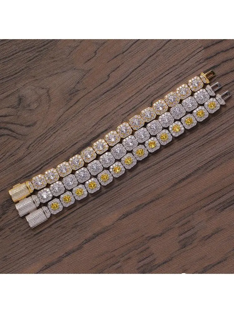12mm Square Yellow Clear Cubic Zirconia Tennis Chains Choker Necklace Hip Hop Gold Color Luxury Iced Out Male's Jewelry 2022
12mm Square Yellow Clear Cubic Zirconia Tennis Chains Choker Necklace Hip Hop Gold Color Luxury Iced Out Male's Jewelry 2022
