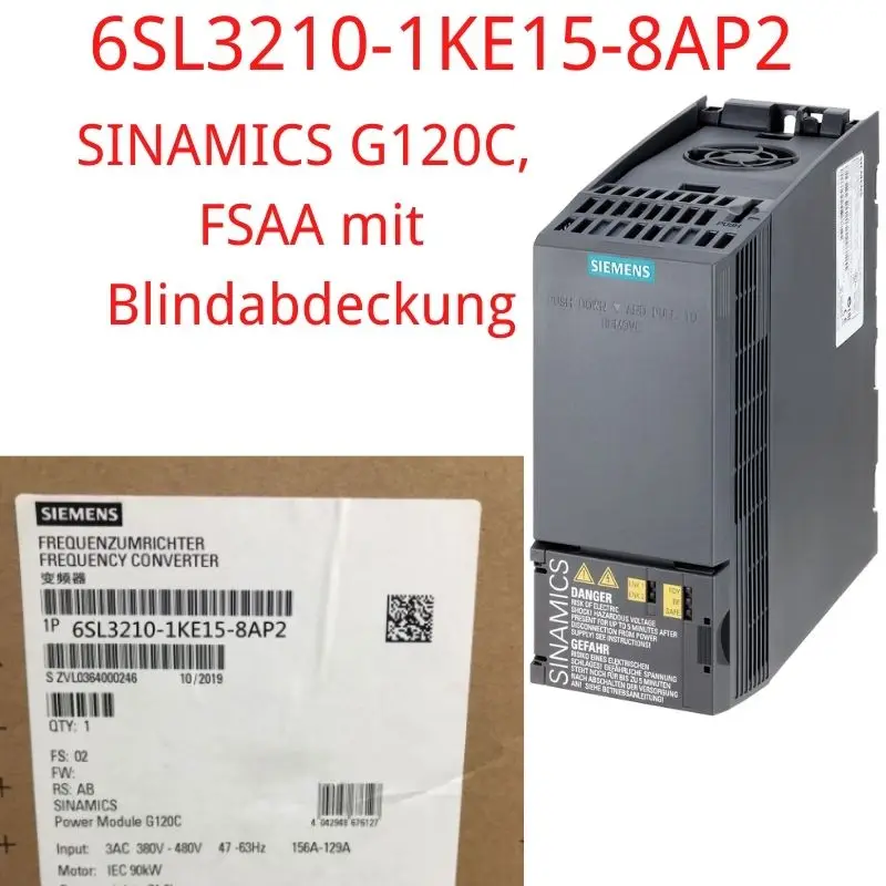 6SL3210-1KE15-8AP 2 новый бренд SINAMICS G120C Номинальная мощность 2,2 кВт с 150% перегрузкой для 3 сек 3AC380-480V
6SL3210-1KE15-8AP 2 новый бренд SINAMICS G120C Номинальная мощность 2,2 кВт с 150% перегрузкой для 3 сек 3AC380-480V