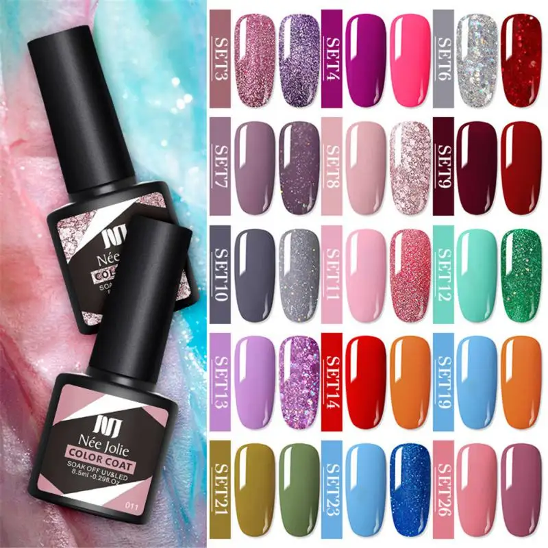 Nee Jolie Nail Gel Polish Semi Permanent Gellack Nail Art Salon 2 Color Glitter 8.5ml Soak Off Organic UV LED Nail Gel Varnish
Nee Jolie Nail Gel Polish Semi Permanent Gellack Nail Art Salon 2 Color Glitter 8.5ml Soak Off Organic UV LED Nail Gel Varnish