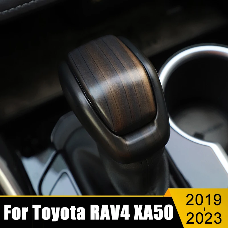 

For Toyota RAV4 Highlander Harrier Venza 2019-2022 2023 RAV 4 XA50 Hybrid ABS Car Gear Head Shift Knob Handle Cover Trim Case
