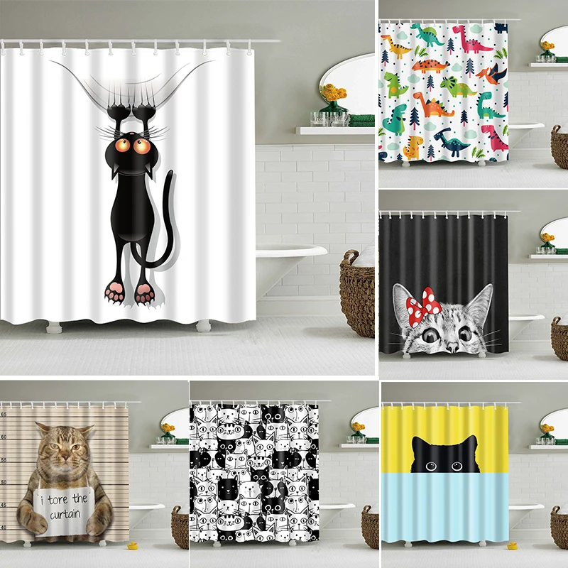 Funny Waterproof Shower Curtain Bathroom Curtain With Hook Decorative Cat Dog 3d Bathtub Creative Personality Curtain
Funny Waterproof Shower Curtain Bathroom Curtain With Hook Decorative Cat Dog 3d Bathtub Creative Personality Curtain