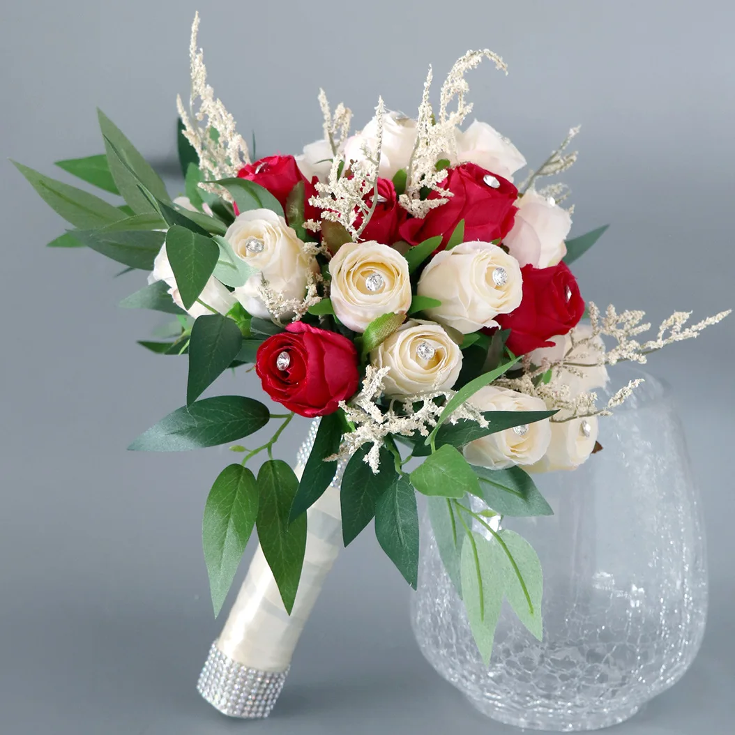 Wedding Bride Bouquet Bridesmaid Hand Tied Artificial Diamond Flower Decor Home Holiday Party Supply Floral Valentine Rose Gifts
Wedding Bride Bouquet Bridesmaid Hand Tied Artificial Diamond Flower Decor Home Holiday Party Supply Floral Valentine Rose Gifts