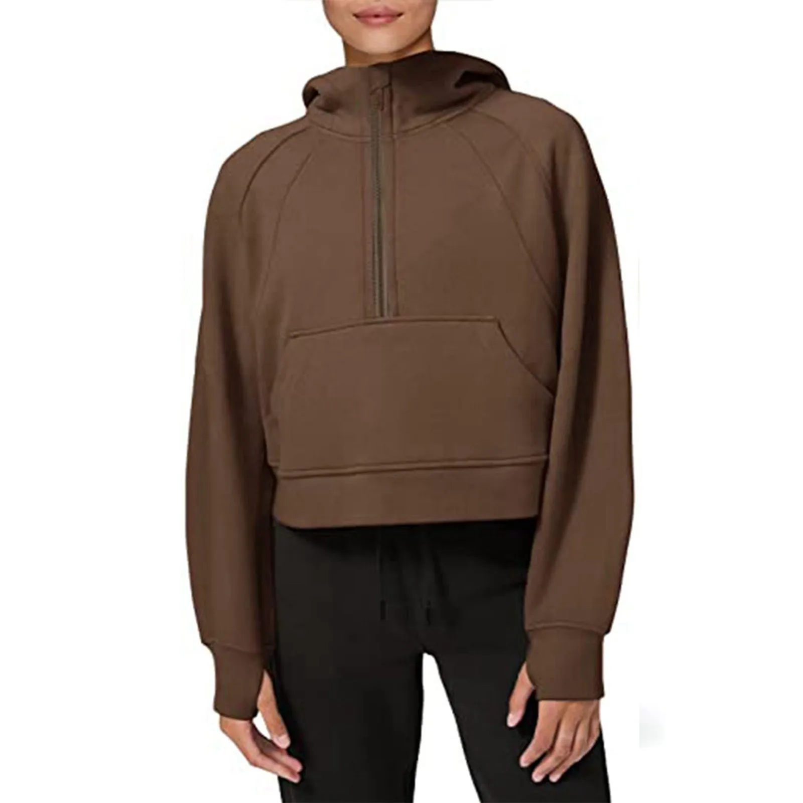 Women's Hooded Fleece Sweatshirt With Zipper Casual Solid Color High Neck Warm Tracksuit Womens Sweatshirt Hooded
Women's Hooded Fleece Sweatshirt With Zipper Casual Solid Color High Neck Warm Tracksuit Womens Sweatshirt Hooded