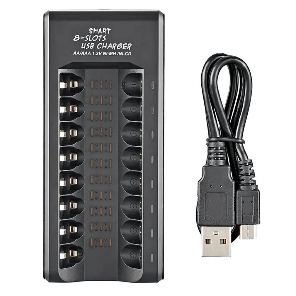 Multi-function Intelligent 8-slot 1.2V Charging USB Charger Multi-Compatible AA/AAA Battery USB Charger
Multi-function Intelligent 8-slot 1.2V Charging USB Charger Multi-Compatible AA/AAA Battery USB Charger