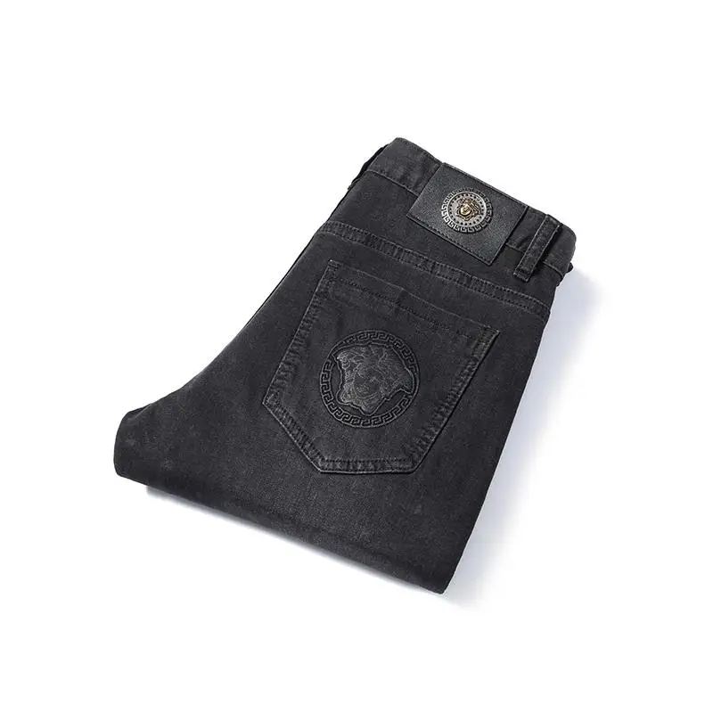 Mens stretch denim print pants jeans Korea slimming trendy casual jeans all-match light luxury men jeans .
Mens stretch denim print pants jeans Korea slimming trendy casual jeans all-match light luxury men jeans .