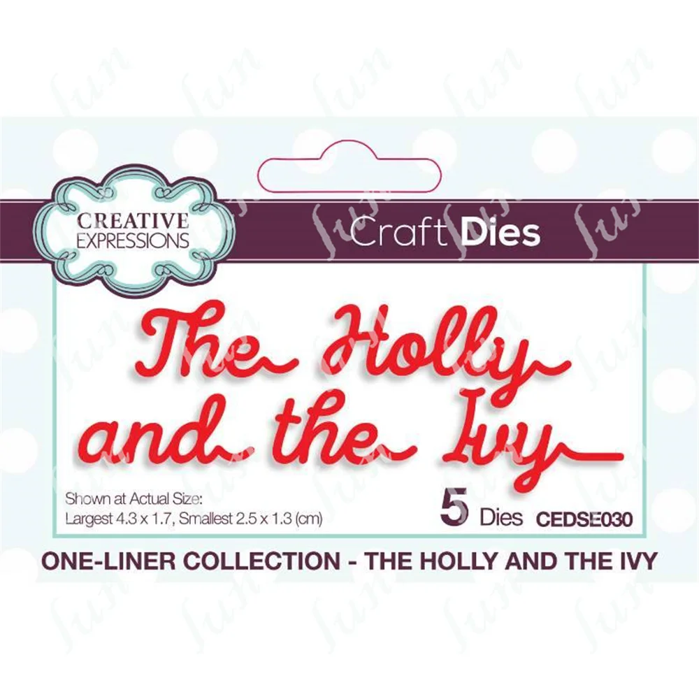 The Holly and the Ivy Word Metal Cutting Dies Scrapbooking Diary Decoration Stencil Emboss Template Diy Christmas Greeting Card
The Holly and the Ivy Word Metal Cutting Dies Scrapbooking Diary Decoration Stencil Emboss Template Diy Christmas Greeting Card