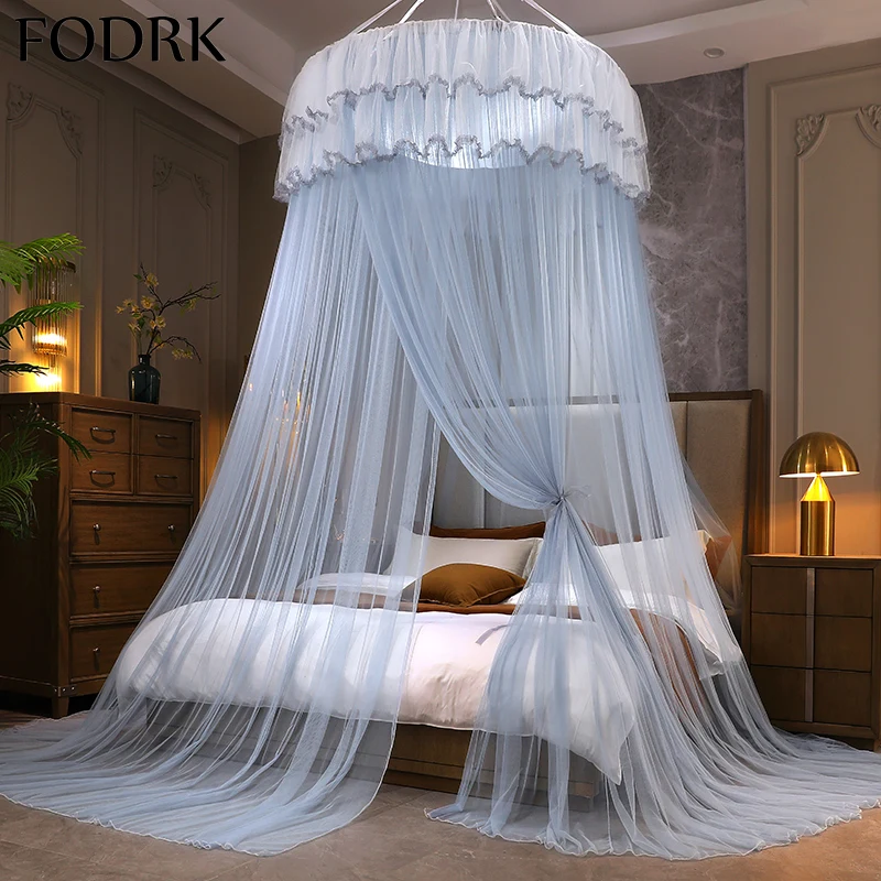 Mosquito Net Bed Curtain Round Dome Bracket Free Folding Canopy Four-bedded Tent Baby Girl Room Deco Linens Children's Window
Mosquito Net Bed Curtain Round Dome Bracket Free Folding Canopy Four-bedded Tent Baby Girl Room Deco Linens Children's Window