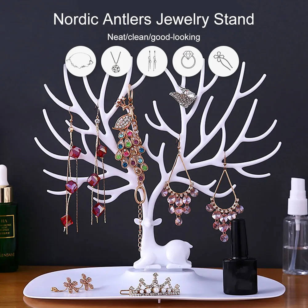 1PCS Creative Tree shape Jewelry holder Display Stand Earring Organizer Necklace Ring Pendant Bracelet Display Storage Racks
1PCS Creative Tree shape Jewelry holder Display Stand Earring Organizer Necklace Ring Pendant Bracelet Display Storage Racks