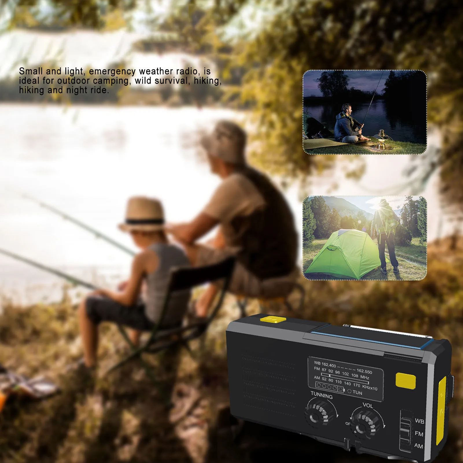 Hand Crank Radio Portable AM/FM/NOAA Solar Radio For Camping Portable AM/FM/NOAA Solar Radio With 2000mAh Cellphone Charger LED
Hand Crank Radio Portable AM/FM/NOAA Solar Radio For Camping Portable AM/FM/NOAA Solar Radio With 2000mAh Cellphone Charger LED