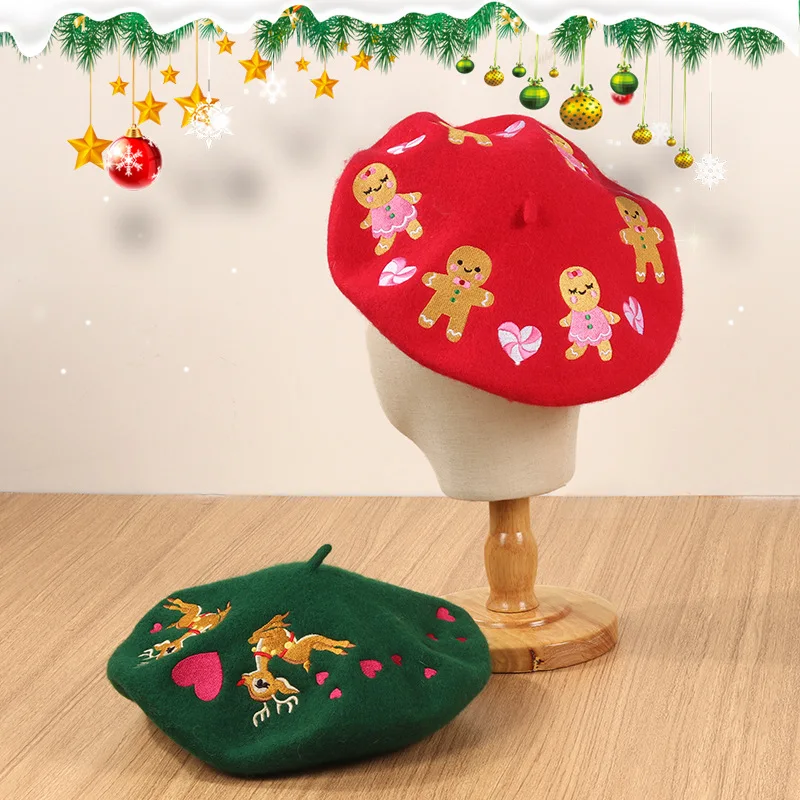 Wool Beret Autumn and Winter New Exquisite High-end Cartoon Embroidery Painter Cap Fashion Art Women's Hat
Wool Beret Autumn and Winter New Exquisite High-end Cartoon Embroidery Painter Cap Fashion Art Women's Hat