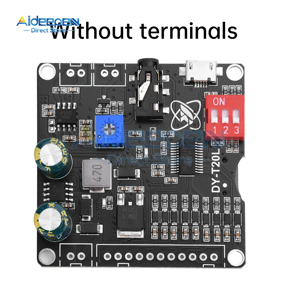 Модуль голосового плеера MP3, воспроизведение звука, вещание 10 Вт/20 Вт, музыкальный усилитель высокой мощности, 6-35 В постоянного тока, поддержка USB-флеш-накопителя, TF-карта
Модуль голосового плеера MP3, воспроизведение звука, вещание 10 Вт/20 Вт, музыкальный усилитель высокой мощности, 6-35 В постоянного тока, поддержка USB-флеш-накопителя, TF-карта