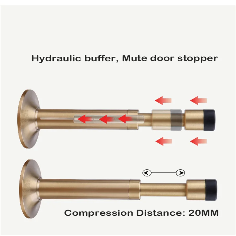 Punch-free Door Stopper Hydraulic Buffer Floor Door Stops Wall Protector Pure Copper Aluminum Alloy Mute Anti-collision Doorstop
Punch-free Door Stopper Hydraulic Buffer Floor Door Stops Wall Protector Pure Copper Aluminum Alloy Mute Anti-collision Doorstop