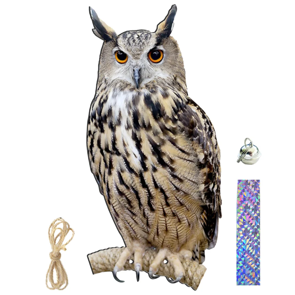 Owl Pendant Bells Crafts Bird Deterrent Animal Garden Hanging Ornament Pp Decor Owls Frighten Birds Decorative Rotating
Owl Pendant Bells Crafts Bird Deterrent Animal Garden Hanging Ornament Pp Decor Owls Frighten Birds Decorative Rotating