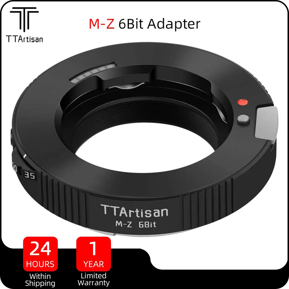 TTartisan M-Z 6Bit Adapter Ring for Leica M Lens to Nikon Z-mount Camera Z5 Z7 Support Exif Transmission Focus Distance Prompt
TTartisan M-Z 6Bit Adapter Ring for Leica M Lens to Nikon Z-mount Camera Z5 Z7 Support Exif Transmission Focus Distance Prompt