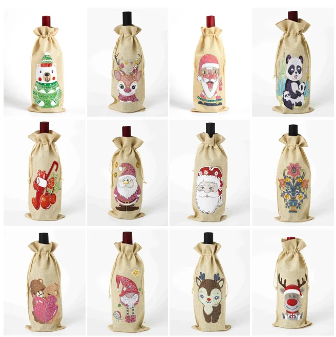 DIY Diamond Painting Christmas Wine Bags Drawstring Wine Bottle Covers Reusable Bottle Wrap Gift Package Wine Bags Navidad
DIY Diamond Painting Christmas Wine Bags Drawstring Wine Bottle Covers Reusable Bottle Wrap Gift Package Wine Bags Navidad