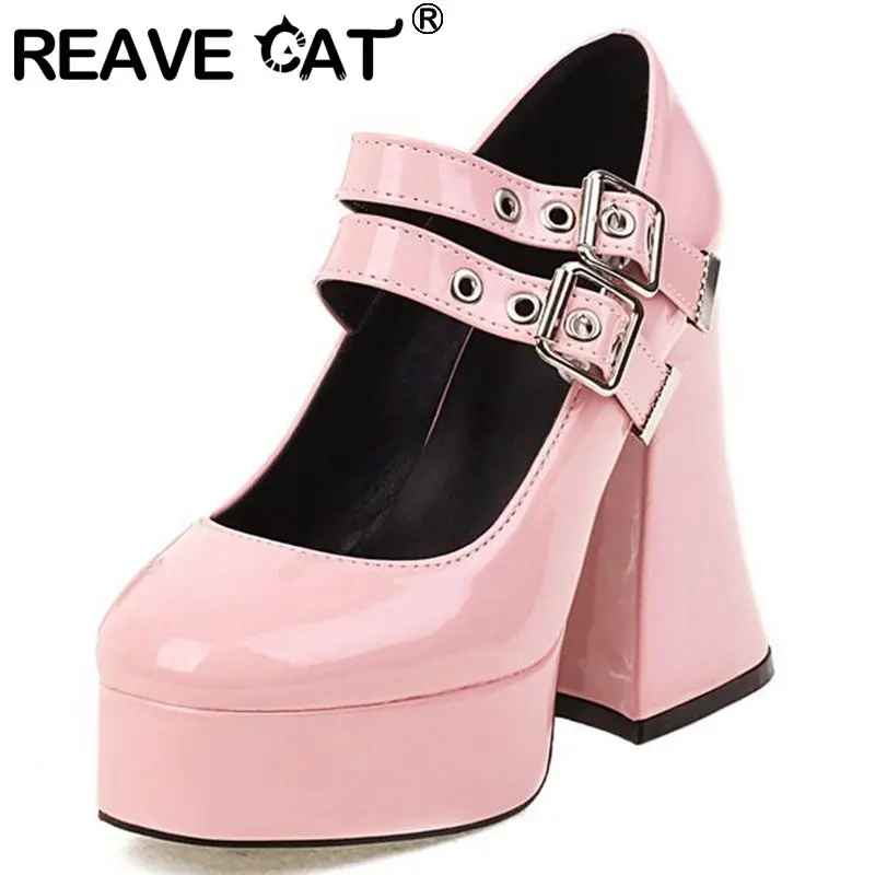Женские туфли на массивном каблуке REAVE CAT, весенние однотонные туфли-лодочки больших размеров 35-43 с круглым носком и ремешком с пряжкой, черн...
Женские туфли на массивном каблуке REAVE CAT, весенние однотонные туфли-лодочки больших размеров 35-43 с круглым носком и ремешком с пряжкой, черн...