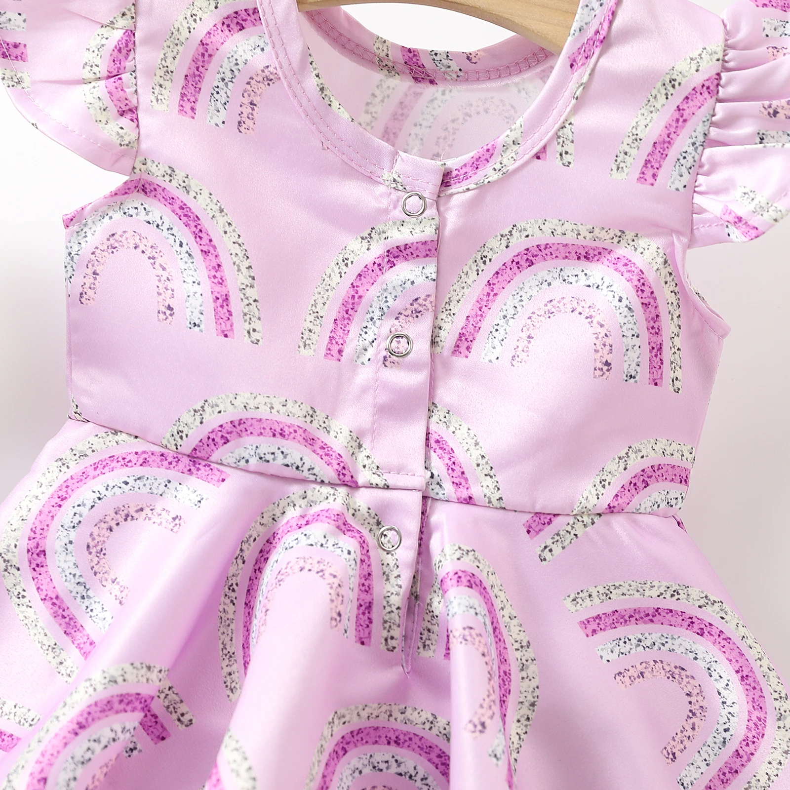 Летнее платье для маленьких девочек с рукавами-фонариками