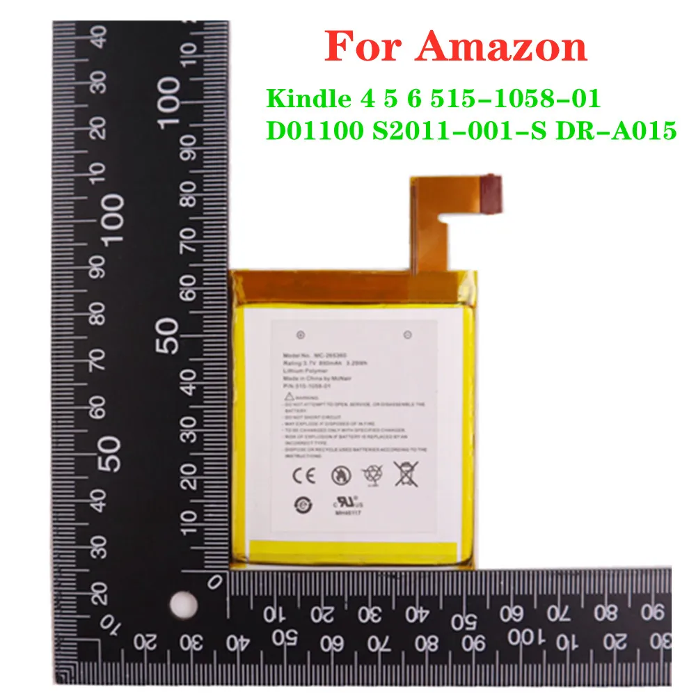 Оригинальная Аккумуляторная Батарея 890 мАч для Amazon Kindle 4 5 6 515-1058-01 D01100
Оригинальная Аккумуляторная Батарея 890 мАч для Amazon Kindle 4 5 6 515-1058-01 D01100