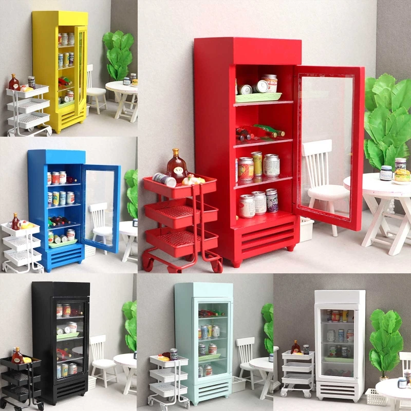 Dollhouse Freezer Model Miniature Refrigerator for Girls Boys Pretend Game Kitchen Furniture Toy for 1:12 DIY Doll House 
Dollhouse Freezer Model Miniature Refrigerator for Girls Boys Pretend Game Kitchen Furniture Toy for 1:12 DIY Doll House