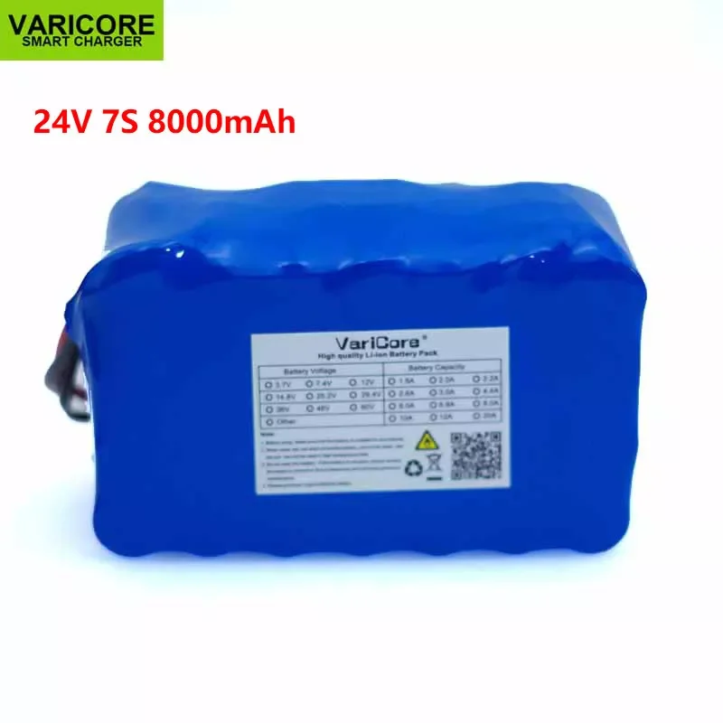 24V 7S4P 8000mAh high power 8AH 18650 Lithium Battery pack with BMS 29.4V for Electric bicycle electric car toy backup power
24V 7S4P 8000mAh high power 8AH 18650 Lithium Battery pack with BMS 29.4V for Electric bicycle electric car toy backup power