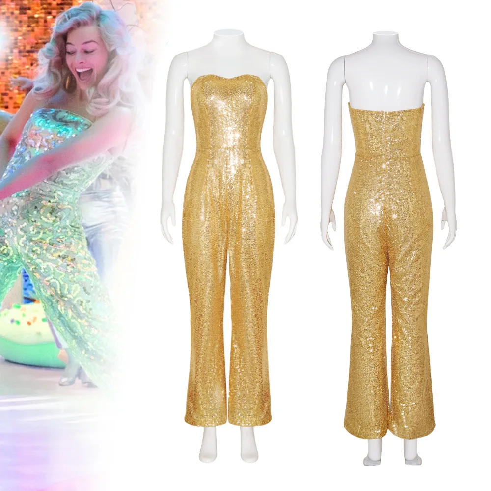 Margot Robbie Cosplay Costume golden Dress Jewelry Set Adult Women Lolita Uniform Halloween Party 
Margot Robbie Cosplay Costume golden Dress Jewelry Set Adult Women Lolita Uniform Halloween Party