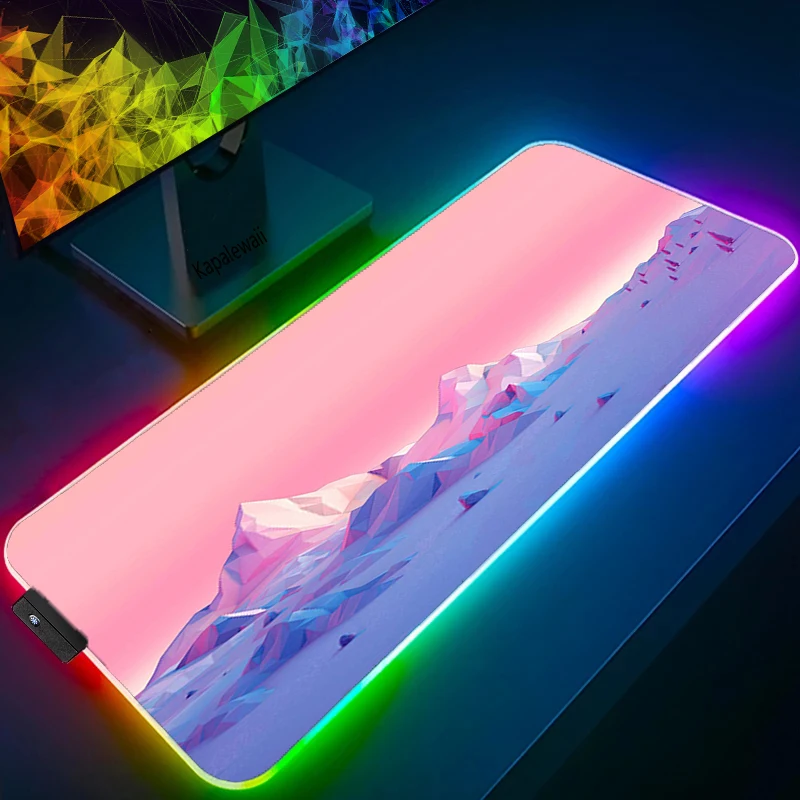 RGB Computer Gaming Mouse Pad Minimalist Mountain Large LED Rubber Mousepad Locking Edge Anti-slip Keyboard Pads Backlit 400x900
RGB Computer Gaming Mouse Pad Minimalist Mountain Large LED Rubber Mousepad Locking Edge Anti-slip Keyboard Pads Backlit 400x900