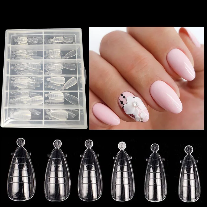 120Pcs Box Almond Nail Forms Quick Building Gel Mold Nail System Full Cover Nail Extension Upper Forms Top Manicure Tools
120Pcs Box Almond Nail Forms Quick Building Gel Mold Nail System Full Cover Nail Extension Upper Forms Top Manicure Tools