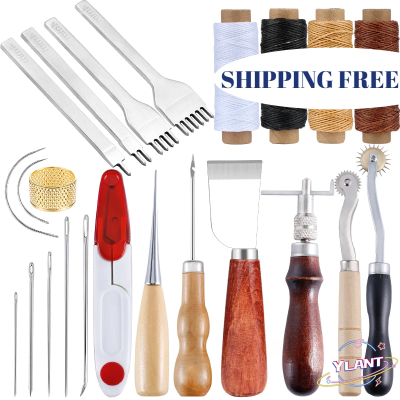 Professional Leather Craft Tools Kit Hand Sewing Stitching Punch Carving Work Saddle Set Accessories DIY Tool Set
Professional Leather Craft Tools Kit Hand Sewing Stitching Punch Carving Work Saddle Set Accessories DIY Tool Set