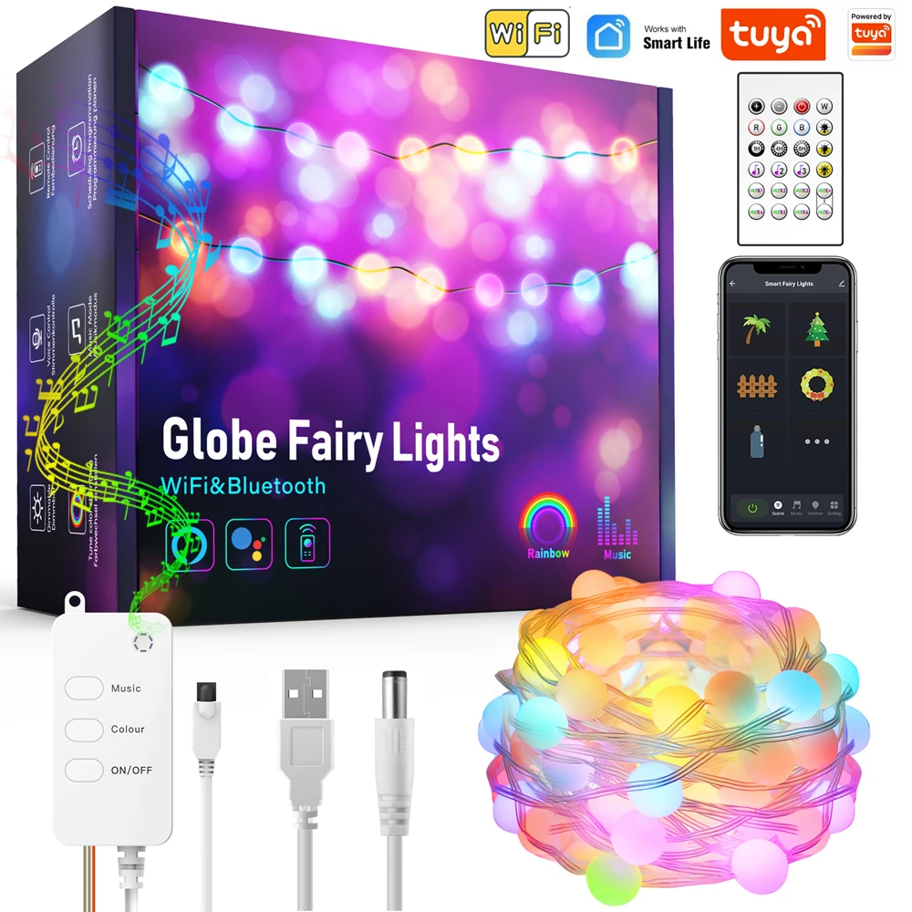 Tuya Wifi LED Strip Light Dream Color RGB Ambient Decor Lamp Music Sync BT Smart Life Remote Control Work with Alexa Google Home
Tuya Wifi LED Strip Light Dream Color RGB Ambient Decor Lamp Music Sync BT Smart Life Remote Control Work with Alexa Google Home