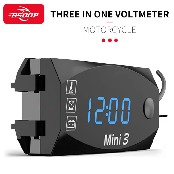 DC 6V-30V 3 In 1 Digital Time Clock + Thermometer +Voltage Voltmeter LED Display Motorcycle Waterproof Tester for Car Boat
DC 6V-30V 3 In 1 Digital Time Clock + Thermometer +Voltage Voltmeter LED Display Motorcycle Waterproof Tester for Car Boat