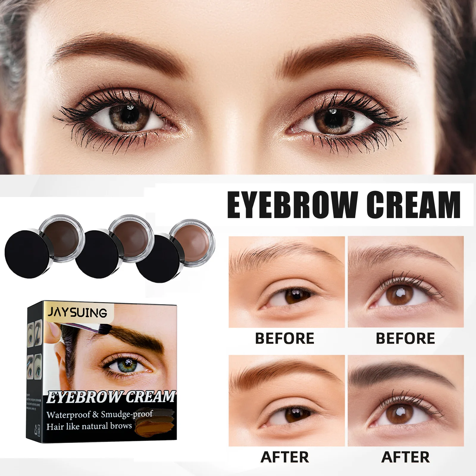 Eyebrow Cream Waterproof Quick Dry Easy To Color non-staining Smooth To Create a Three-dimensional Natural Wild Eyebrow Cream
Eyebrow Cream Waterproof Quick Dry Easy To Color non-staining Smooth To Create a Three-dimensional Natural Wild Eyebrow Cream