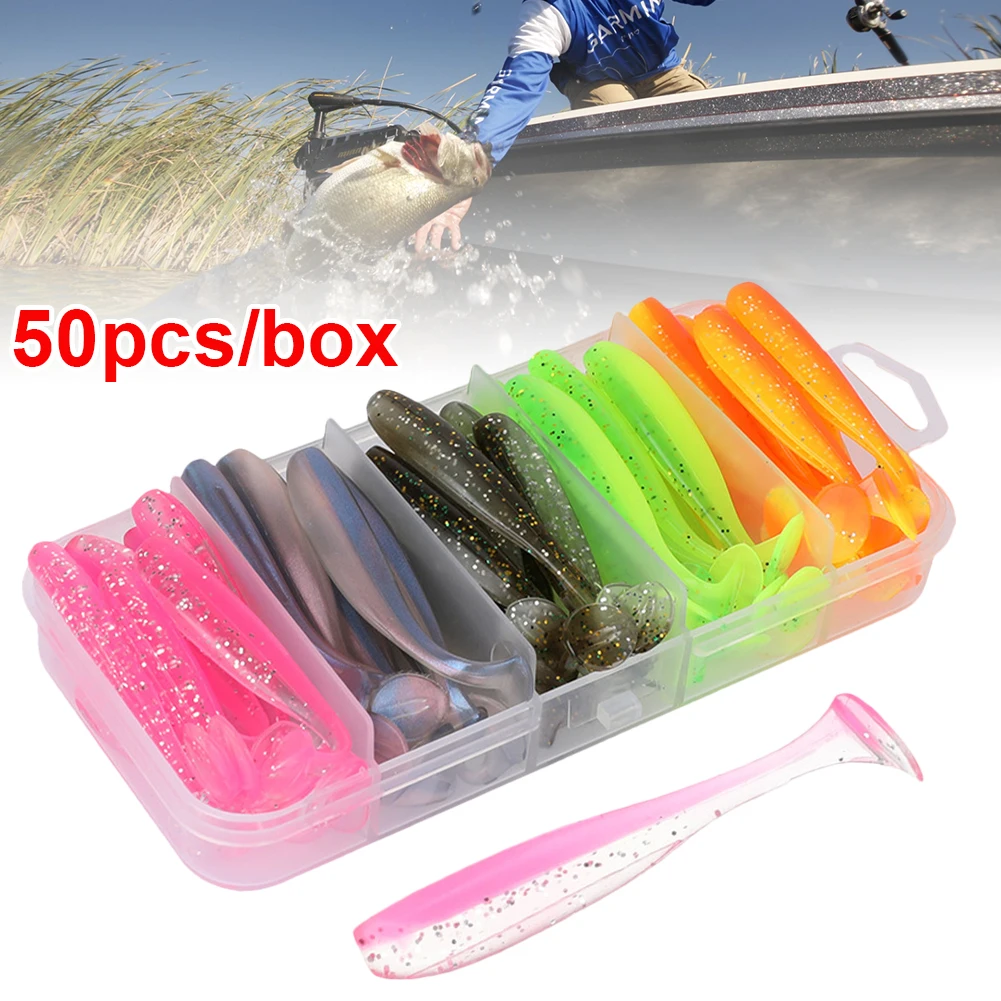 50pcs Soft Lure Silicone Bait Sport Carp Fishing Tool Artificial Bait Paddle Tail Soft Carp Bass Freshwater Carp Fishing Tackle
50pcs Soft Lure Silicone Bait Sport Carp Fishing Tool Artificial Bait Paddle Tail Soft Carp Bass Freshwater Carp Fishing Tackle
