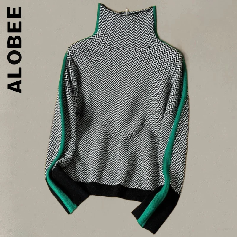Женский свитер Alobee, новый вязаный теплый свитер с высоким воротником в стиле Харадзюку, популярный элегантный топ, Женский стильный Повседн...
Женский свитер Alobee, новый вязаный теплый свитер с высоким воротником в стиле Харадзюку, популярный элегантный топ, Женский стильный Повседн...
