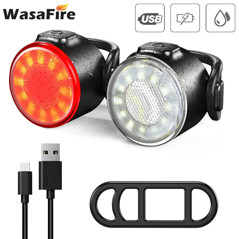 2pcs Led Bicycle Lights USB Charging Bike Rear Lamp 6 Lighting Modes MTB Bike Front Tail Light Safety Warning Cycling Taillight
2pcs Led Bicycle Lights USB Charging Bike Rear Lamp 6 Lighting Modes MTB Bike Front Tail Light Safety Warning Cycling Taillight